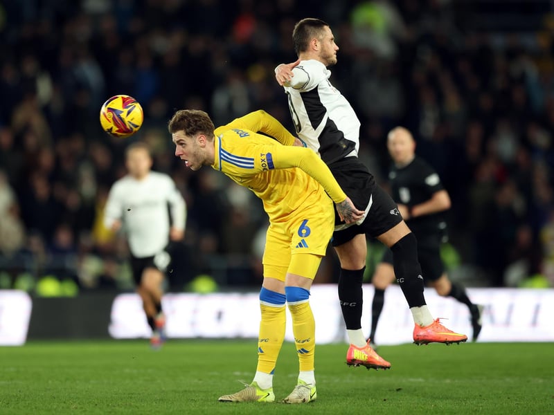 8 - Used the ball cleverly in the first half to push play into the Derby half. Some big defensive interventions. Looked composed.
