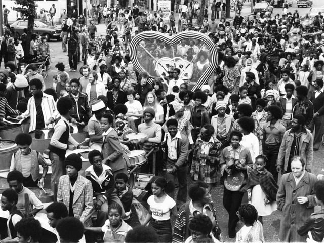 The Leeds West Indian Caribbean Carnival in August 1977.