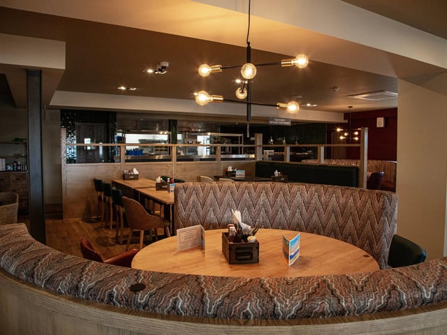 The on-site restaurant The Wonky Donkey has also undergone a revamp. It's a stylish, modern space with a combination of high-level seating and comfortable booths plus plenty of outdoor seating too.