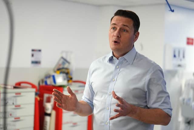 Health Secretary Wes Streeting speaking to the media. PIC: Martin Rickett/PA Wire