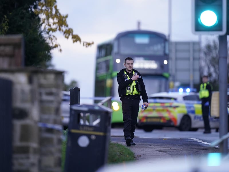 Police activity in Horsforth, Leeds, after a 15-year-old boy has been taken to hospital in a critical condition after he was assaulted near a school. Photo credit: Danny Lawson/PA Wire
