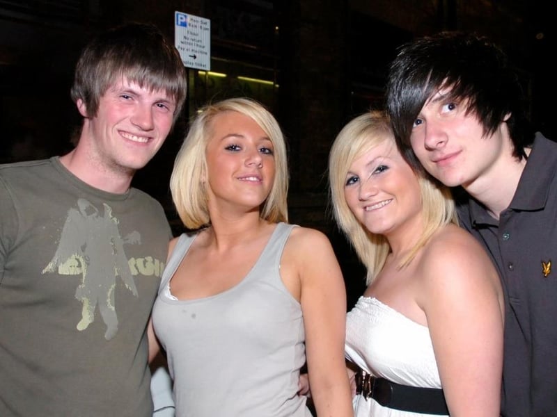 Callum, Danielle, Lauren and Dom in town.
