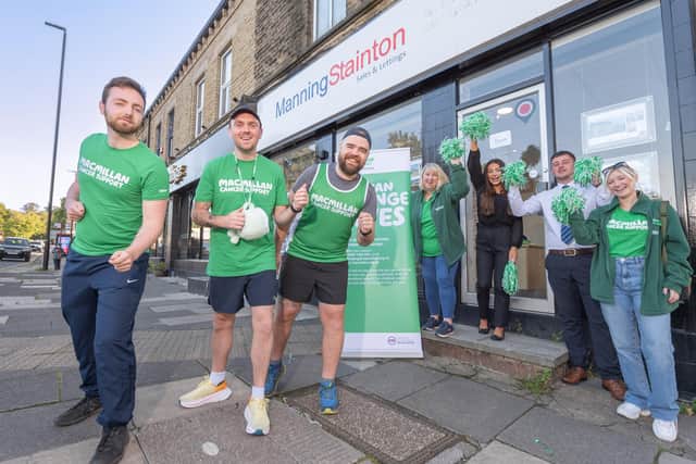 Leeds estate agents from Manning Stainton and members of Northern Estate Agencies embarked on a challenge to raise money for charity. Together, they raised a total of £13,500 for Macmillan Cancer Support. Photo: Richard Walker