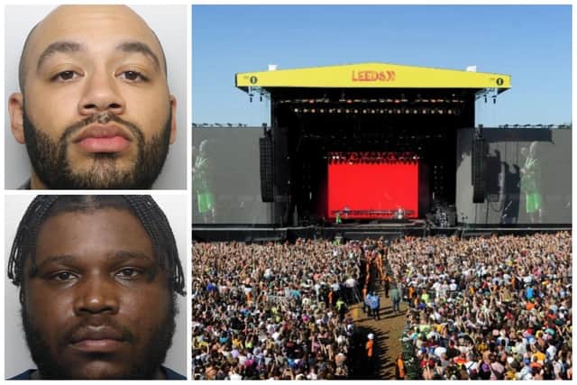 Kurzweil (top) and Matthews (bottom) were jailed for dealing drugs at Leeds Festival in August. (pic by WYP / National World)