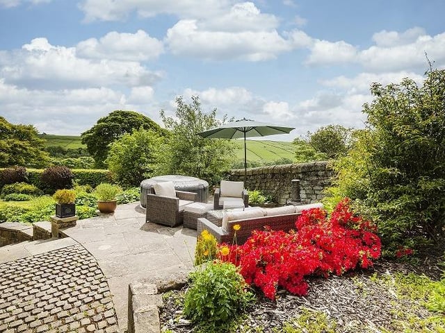 The gardens and the countryside beyond the property provide a stunning surroundings