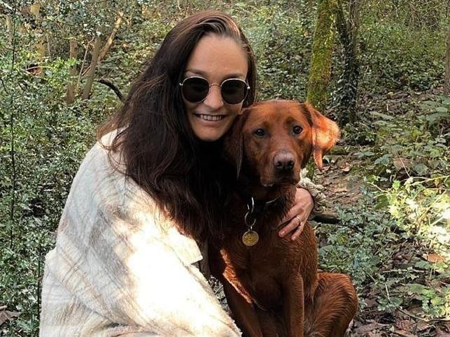 Jess Huckstepp with one of her canine charges