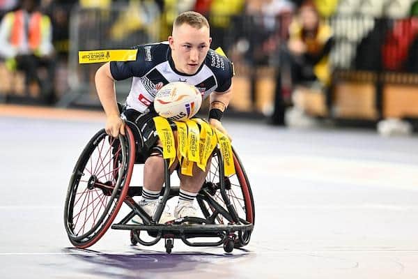 Leeds Rhinos and England's Nathan Collins is one of the world's best wheelchair RL players. Picture by Will Palmer/SWpix.com.