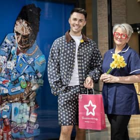 TV personality Joe Baggs has teamed up with end of life charity Marie Curie and Superdrug to launch ‘The Art of Care’ – a giant 3D artwork of a Marie Curie Healthcare Assistant caring for a patient, made of the items that the charity’s nursing teams say can make a big difference at the end of life.