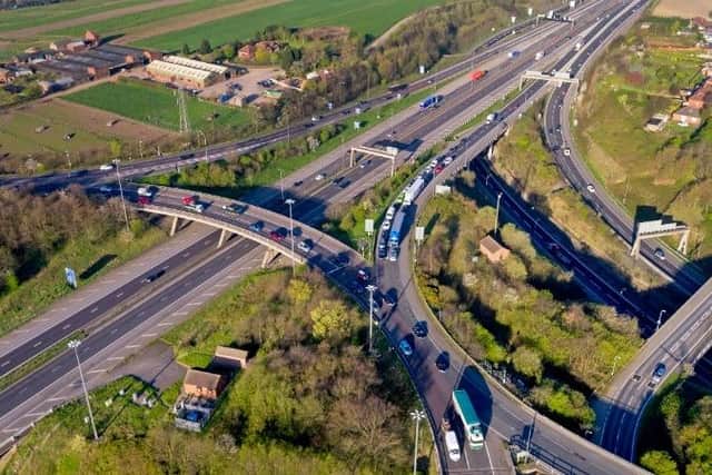 The M1 / M62 Lofthouse Interchange.