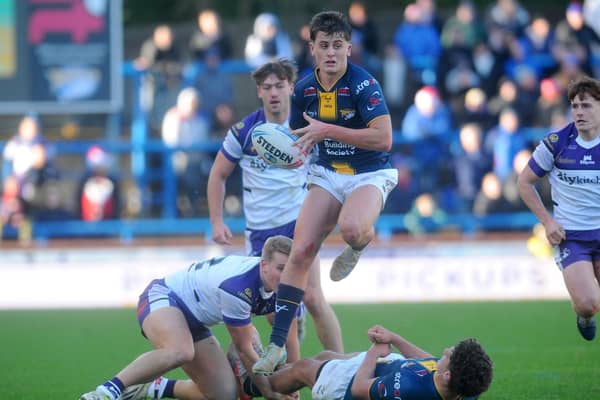 George Brown impressed for Leeds Rhinos against Wakefield Trinity on Boxing Day. Picture by Steve Riding.