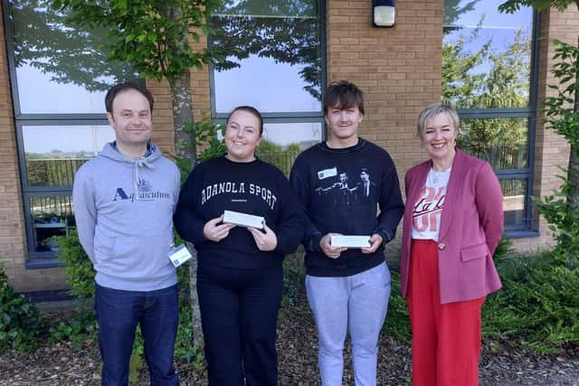 Lucy Hamm of Harrogate Grammar School & Luke Murray of Leeds West Academy.