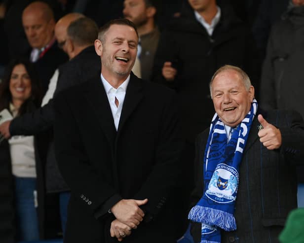PROMOTION PREDICTION: Peterborough chairman Darragh MacAnthony, pictured with director of football Barry Fry, correctly predicted Leeds United would win the Championship and finish in the top half of the Premier League table. Pic: Michael Regan/Getty Images