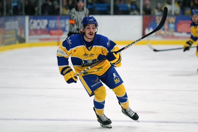 ON DUTY: Oliver Endicott is one of four Leeds Knights' players to make the Great Britain Under-20s squad of next week's IIHF World Championships Division 2A Tournament in Lithuania. Picture: Jonathan Gawthorpe