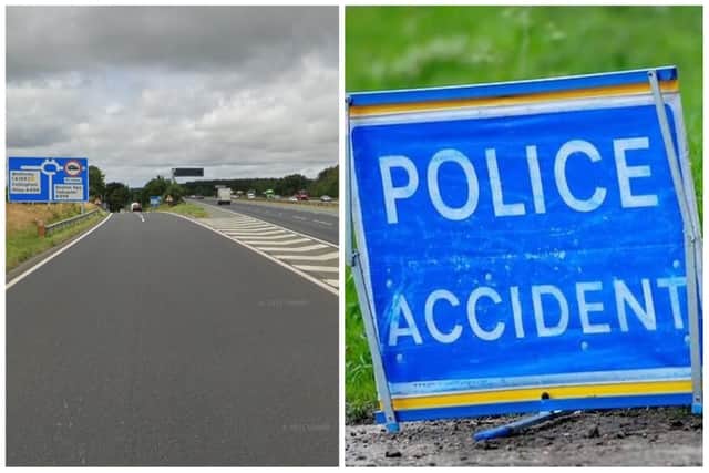 Bewick crashed into the broken-down van and trailer parked on the hard shoulder close to J45 on the northbound carriageway of the A1(M). (pics by Google Maps / National World)