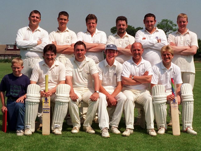 Old Sharlston CC, who played in Division Two of the Pontefract section of the Yorkshire Council League, pictured in June 1996. Back row, from left, are Stuart Bailey, Craig Lingard, Rob Killingbeck, Eric Ball, Mark Garside and Steve Craig. Front row, from left, are David Taylor, (scorer) Andy Dix, Richard Wood, (captain) Jason Ball, Mick Taylor and Keith Hartshorne.