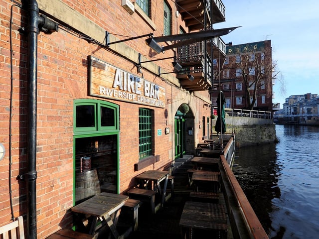 Aire Bar, in The Calls, also has a beautiful waterside terrace, this time boasting views of the River Aire.