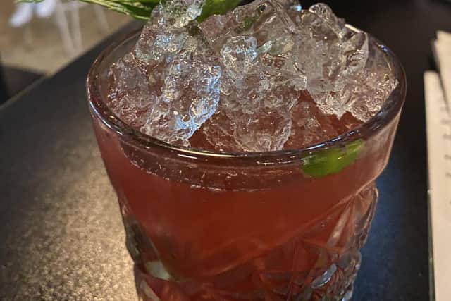 Consisting of bourbon, lime, raspberries, mint, sugar and syrup, the 'Raspberry Julep' was a fruity, boozy treat.