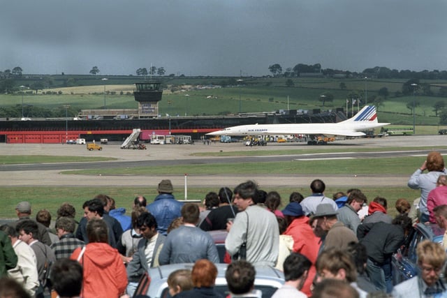Air France Concorde at Leeds Bradford Airport in August 1986
