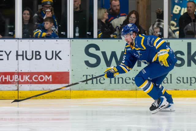 LEADING MAN: Kieran Brown led Leeds to a 5-3 victory with two goals and an assist in Basingstoke on Saturday night. Picture: Charlotte Clarke/Knights Media.