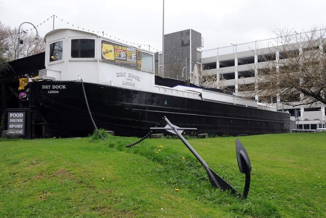 Yes, it's a boat, on land, serving beer. Nothing unusual about that. Comedian Peter Kay performed at the Dry Dock before he became really popular.