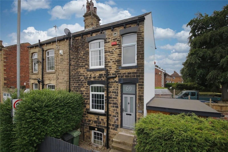 Sited over three floors along with a boarded loft, this one-bedroom stone terrace in Rodley is minutes away from local amenities and has excellent commuter links. It comprises entrance vestibule, lounge/diner, dining kitchen, double bedroom, and modern house bathroom. Other features include the loft with eaves storage and a courtyard style space to the front. It is listed with Hardisty & Co and has an asking price of £195,000.