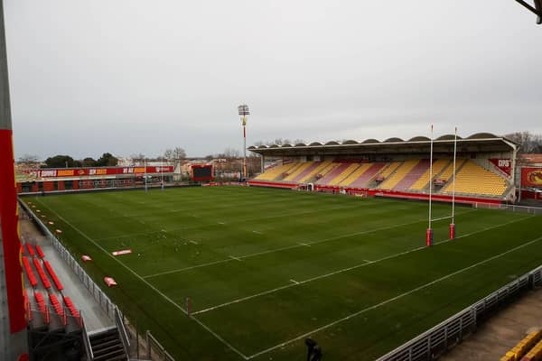 Catalans Dragons' Stade Gilbert Brutus, where Leeds Rhinos will play on Saturday. Picture by Simon Hall/SWpix.com.