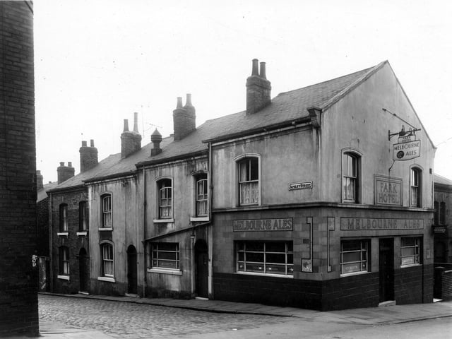 The Park Hotel, a Melbourne Ales owned pub on Hyde Park Road. The lower half of the building is tiled. It was included in redevelopment plans for the Burley area.