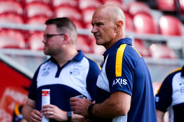 Coach Brad Arthur questioned Leeds Rhinos' attitude following their defeat at St Helens. Picture by Olly Hassell/SWpix.com.