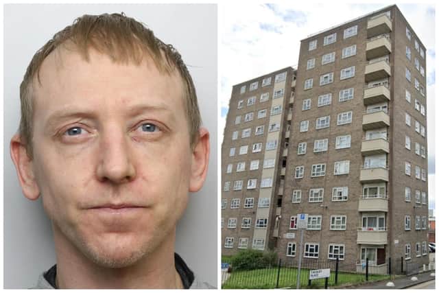 Kenneth Sissons attacked his neighbour in the high-rise flats in Burmantofts.