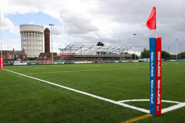 Goole Vikings' Victoria Pleasure Grounds, where a new stand is being constructed for the 2026 season. Picture by Darren Greenhalgh/SWpix.com.