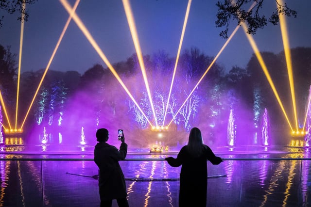 The one-of-a-kind light show at the lake is a new addition this year.