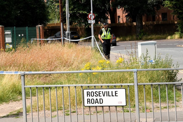 A scene is in place at the junction of Roseville Road with Bayswater Road to undergo forensic examination.
