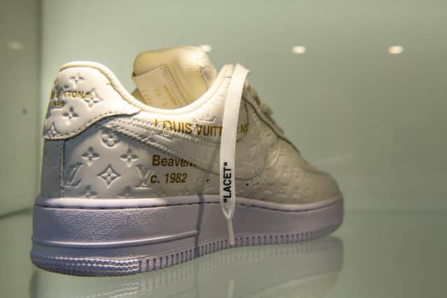 McKicks’ most expensive trainers, and Sean’s all-time favourites, are a collection of limited-edition Louis Vuitton x Nike Air Force Ones - on sale for £13,999.99 (Photo: Tony Johnson)