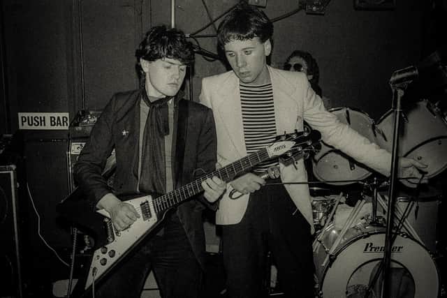 Jim Kerr and Charlie Burchill at Simple Minds' first gig in Glasgow. Picture: Laurie Evans