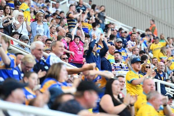 Rhinos fans at last year's Magic Weekend. Coach Rohan Smith is a big fan of the event. Picture by Will Palmer/SWpix.com.