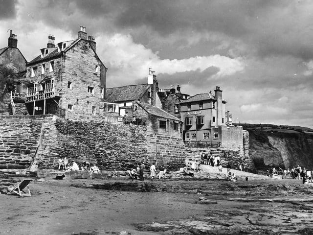 The beach at Robin Hood's Bay in August 1961.