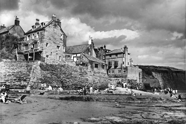 The beach at Robin Hood's Bay in August 1961.