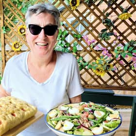 Karen Wright served her girlfriends salad Nicoise with focaccia