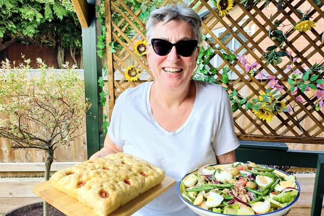 Karen Wright served her girlfriends salad Nicoise with focaccia