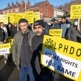 Members of Leeds Private Hire Drivers Organisation protesting earlier this year. Picture: Bruce Rollinson