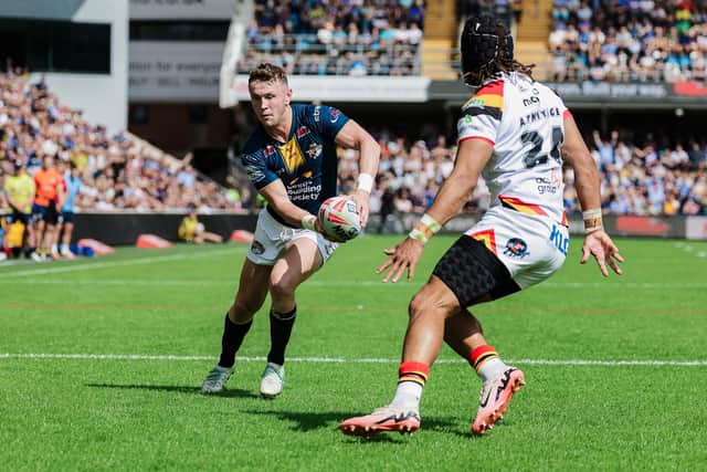 Harry Newman is set to make his 150th appearance for Leeds Rhinos at York Knights today. Picture by Alex Whitehead/SWpix.com.