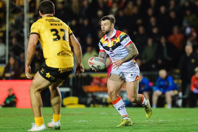 Andy Ackers on the ball for Bradford Bulls against Castleford Tigers last week. Picture by Alex Whitehead/SWpix.com.