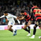 'GAME-CHANGER': Leeds United forward Georginio Rutter, centre, pictured giving QPR a tough time in Wednesday night's Championship clash at Elland Road en route to a 1-0 victory for Daniel Farke's Whites. Picture by Tony Johnson.