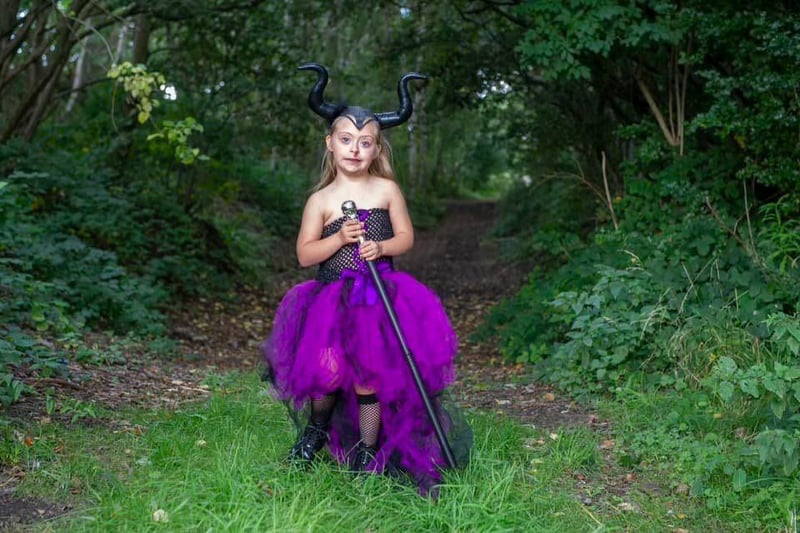 Julie Seabourne said: "Connie age eight in an Malificent costume."