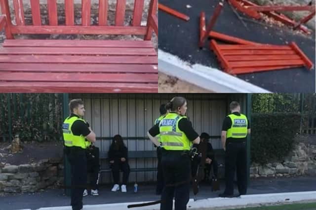 A Leeds bowling society has identified the culprits of vandalism of a memorial bench after setting up a trap to catch them.