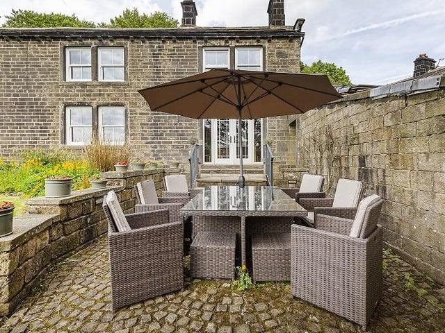 Another choice spot for al fresco dining in the gardens of the property.