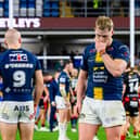 A dejected James McDonnell after his Leeds Rhinos career ended in a 14-12 semi-final defeat by Warrigbton Wolves. Picture by Allan McKenzie/SWpix.com.