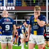 A dejected James McDonnell after his Leeds Rhinos career ended in a 14-12 semi-final defeat by Warrigbton Wolves. Picture by Allan McKenzie/SWpix.com.