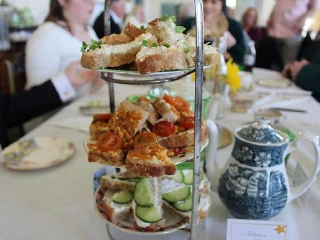 Image of an wedding afternoon tea available at Tea on the Lock