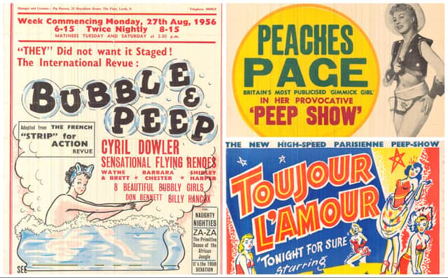 Memories of peep shows which served up a saucy striptease on stage in Leeds.
